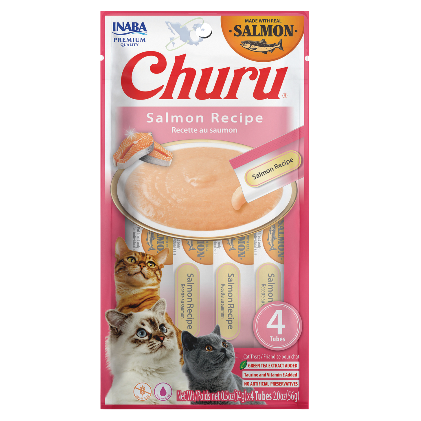 Churu Receta Salmón Para Gatos (Sobre Con 4 Premios)