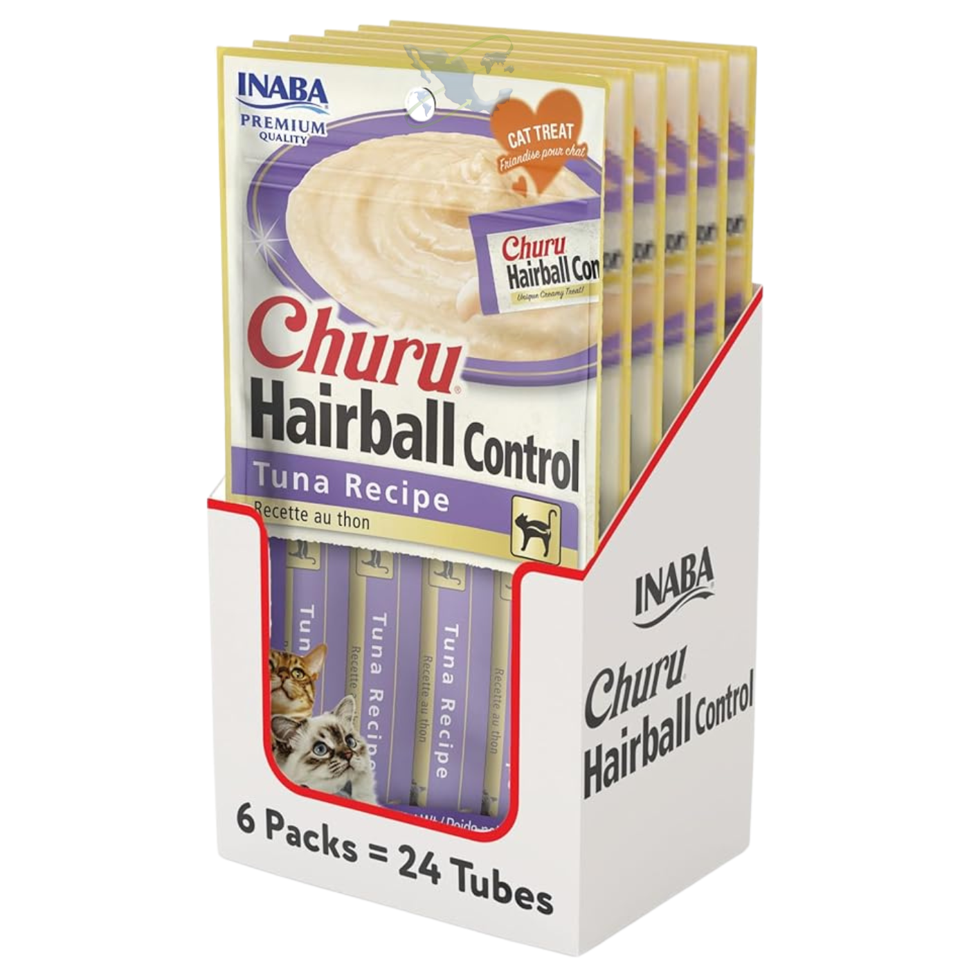 Churu Hairball Control Receta de Atún para Gatos (Caja Con 6 Sobres)