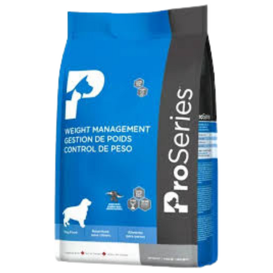 Pro-Series Weight Management Alimento para perros con sobrepeso y geriatras.