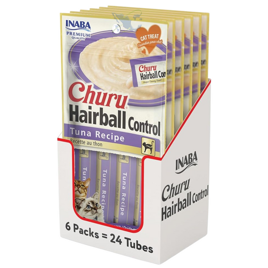Churu Hairball Control Receta de Atún para Gatos (Caja Con 6 Sobres)